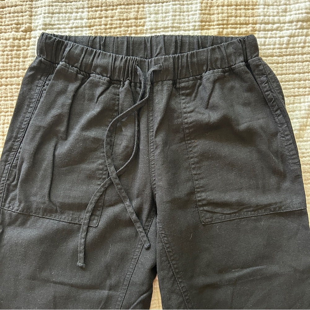 Love Tree Black Linen‎ Drawstring Jogger Pants, Size Small - Picture 5 of 9